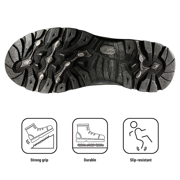Men's Waterproof Insulated Winter Snow Boots - BLACK GREY - 5